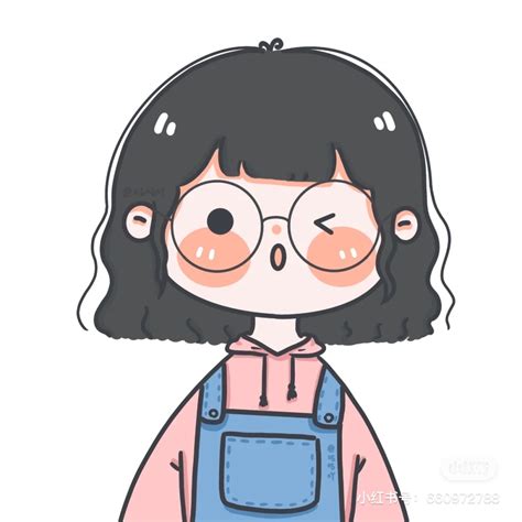 古风动漫戴眼镜头像女生