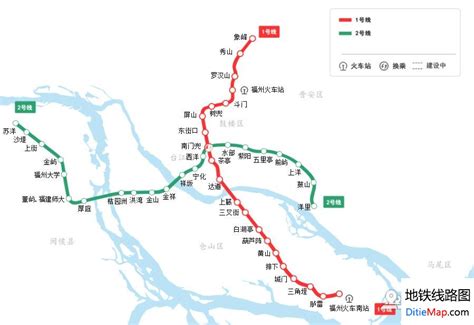 福州地铁 - 地铁线路图