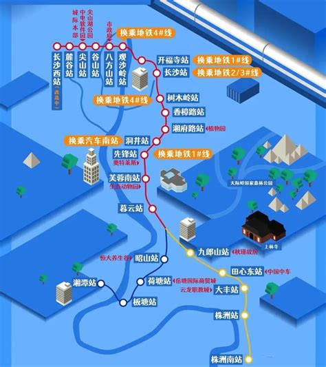 长株潭城际铁路路线图一览- 株洲本地宝