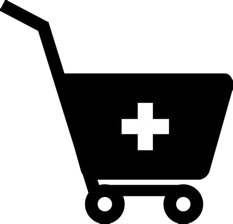 Black medical shopping cart on white background. 24254148 Vector Art at ...