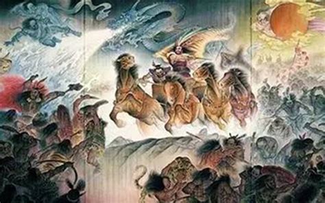 中国「神话」插图 盘古创世、女娲造人、精卫填海等。