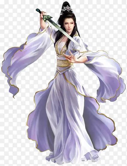 古风白袍执剑头像女生版