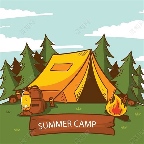 夏令营野外营地帐篷素材下载 - 觅知网