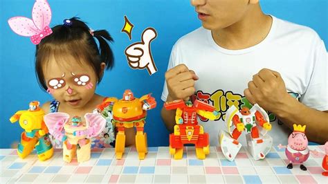 悠悠小盆友和小志哥哥拆玩变形金刚汉堡包和薯条的新玩具