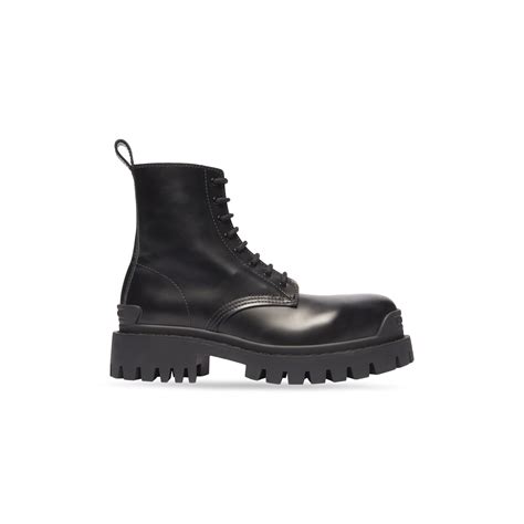 Balenciaga Black Leather Strike Boots — CONSUMED