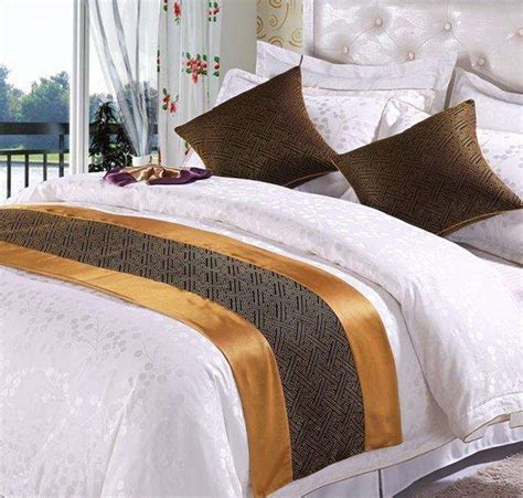 宾馆酒店专用床上用品布草缎条纯棉白色全棉加密加厚床笠床罩包邮_虎窝淘