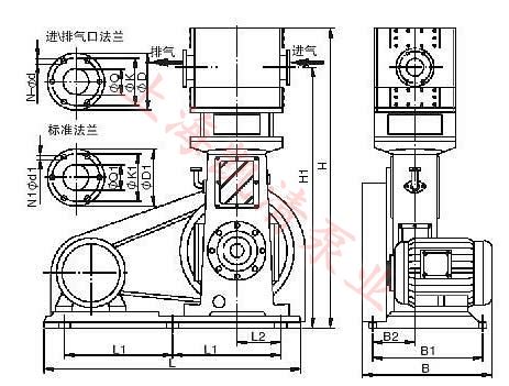 SZB-4、SZB-8水环式真空泵外形及安装尺寸图-浙江扬子江泵业有限公司