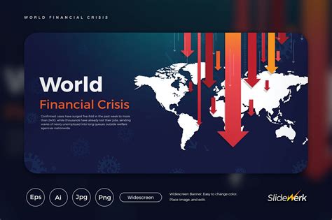 世界金融危机主题网站设计矢量插画 World Financial Crisis Vector Illustration – 设计小咖