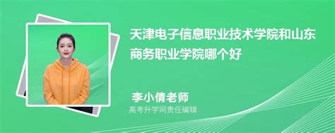 天津电子信息职业技术学院和山东商务职业学院哪个好 2023分数线排名对比