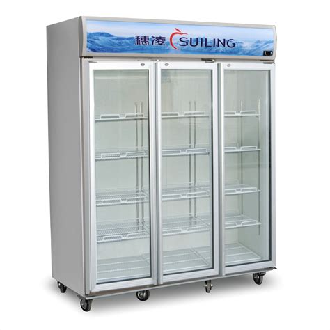 海尔（Haier）立式双面展示柜大冰箱单温冷藏保鲜玻璃门风直冷饮料水果保鲜冰柜 SC-450G 白色 金典办公-要办公_找金典