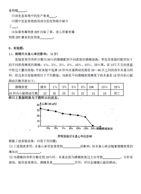 2008年上海市初中学生学业考试生命科学试卷(6)_试题精选_上海中考网
