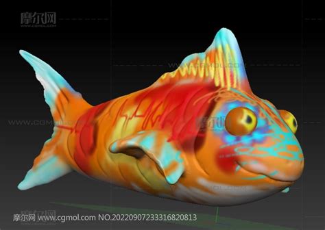 微笑小丑鱼zbrush模型_鱼类动物模型下载-摩尔网CGMOL