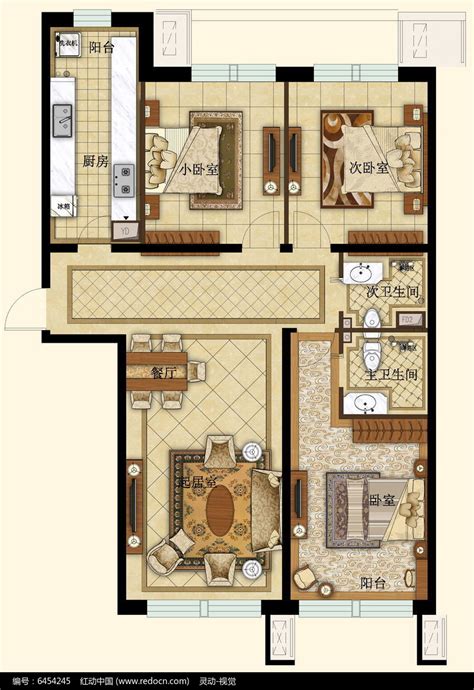 四室最完美户型图,最合理的四居室户型图,200平米平层四室户型图_大山谷图库