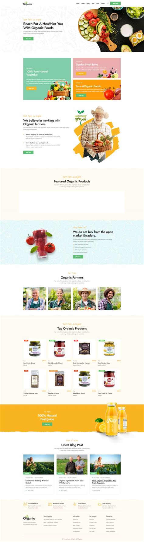 果蔬商城网站模板下载，精美的绿色果蔬网站模板设计-17素材网