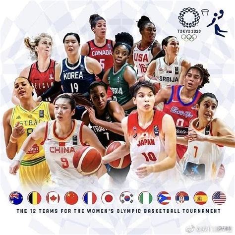 FIBA发布东京奥运女篮12队海报