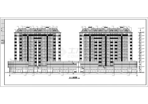 阜阳市某居住区1.4万平米11层框架结构高层住宅楼建筑设计CAD图纸_居住建筑_土木在线