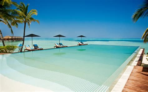 马尔代夫的海滩 4K高清风景壁纸_图片编号326432-壁纸网