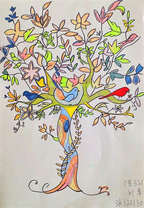 《生命之树》|纯艺术|绘画|知汇文化一李纪 - 原创作品 - 站酷 (ZCOOL)