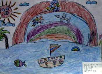 少儿书画作品-《彩虹桥》/儿童书画作品《彩虹桥》欣赏_中国少儿美术教育网