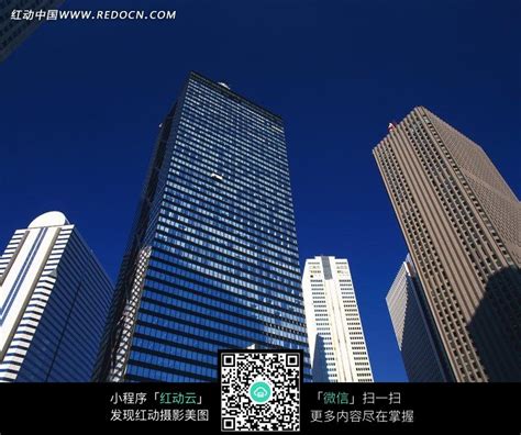 仰视拍摄的高楼大厦摄影照片图片免费下载_红动中国