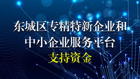 惠企直通车｜东城区专精特新企业和中小企业服务平台支持资金 - 知乎