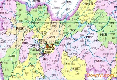 重庆行政区域地图下载-重庆行政区域划分地图下载最新版-当易网