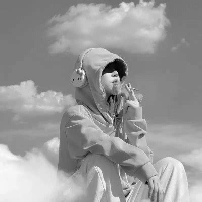 真人非主流头像黑白