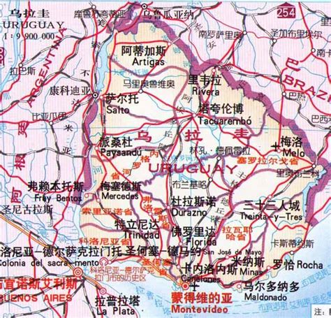 乌拉圭地图图片