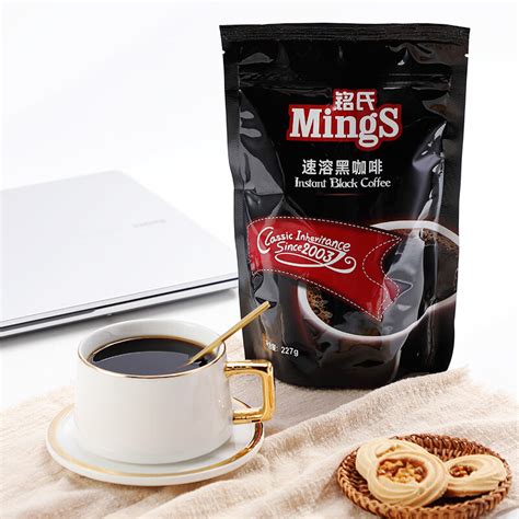 铭氏Mings 美式速溶黑咖啡粉227g 无蔗糖纯咖啡粉 特浓醇苦咖啡 冲调饮品_铭氏（Ming
