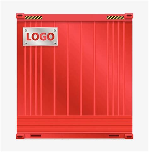 红色logo的大集装箱素材免费下载_觅元素