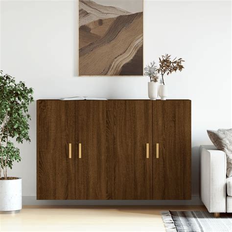 2 db barna tölgyszínű szerelt fa fali szekrény (3197880) - Vatera.hu