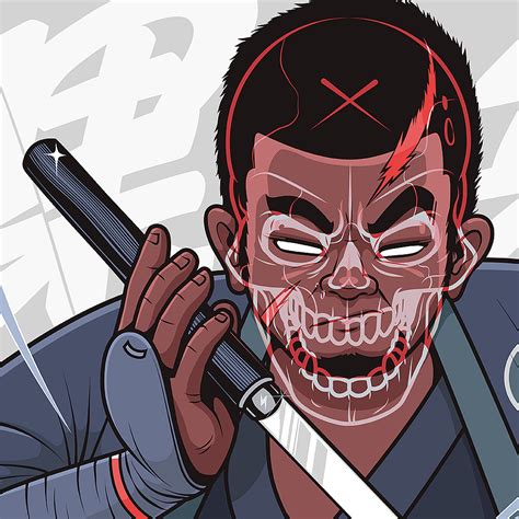 盲剑客Blind Samurai|插画|新锐潮流插画|PEMS大鹏 - 原创作品 - 站酷 (ZCOOL)