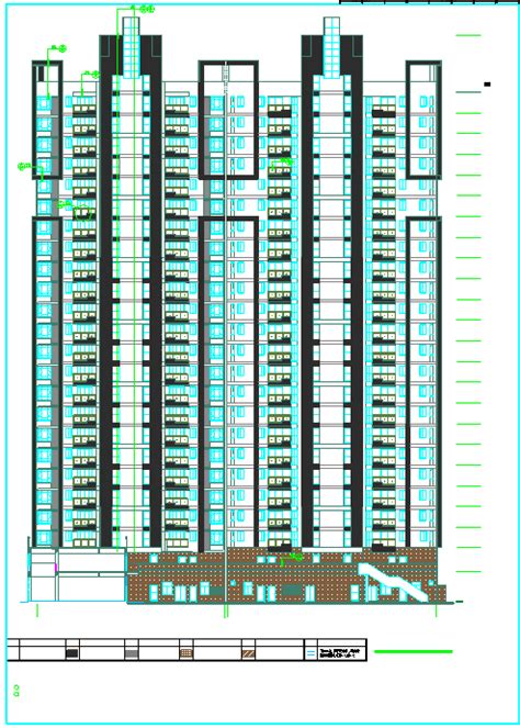 湖南省某18层高层住宅楼建筑设计施工图CAD_高层住宅_土木在线