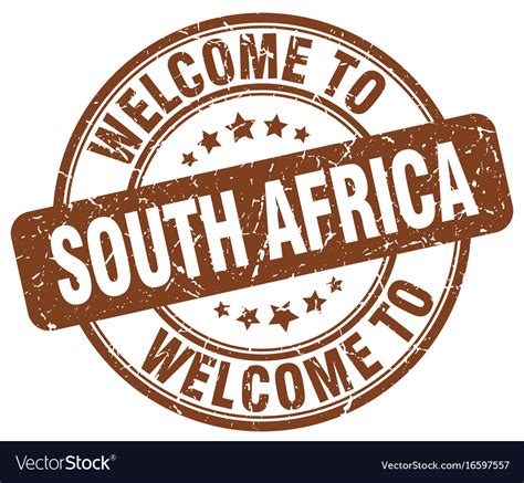 Welcome to south africa Royalty Free Vector Image