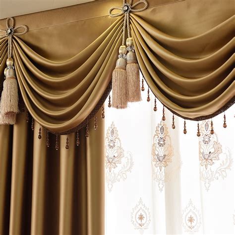 定制欧式法式窗帘客厅高档奢华不倒绒绒布窗帘卧室遮光小美式轻奢-美间设计