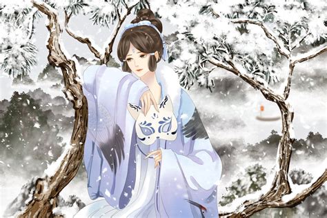 古风雪天头像女生动漫