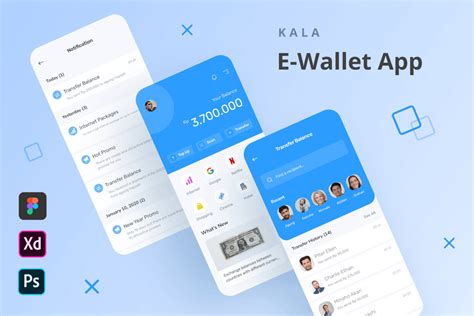 Kala-电子钱包金融钱包app ui kit界面设计模板免费下载 - 魔棒网