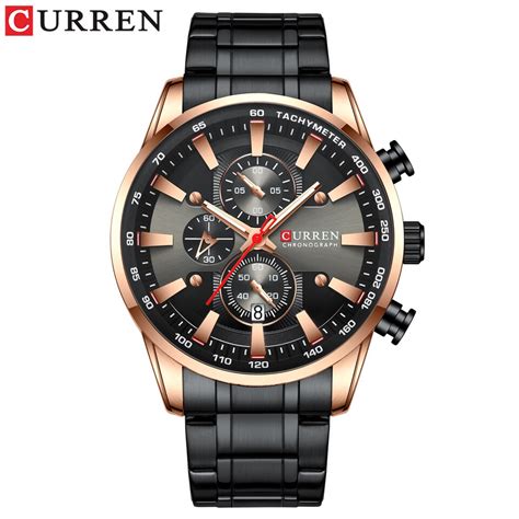 CURREN Man Watches Luxury Sporty Chronograph Wristwatches for Men ...