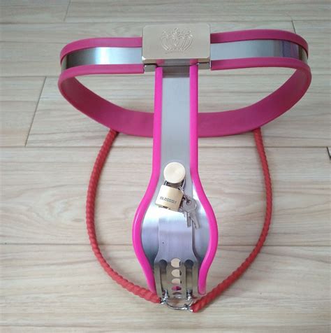 The new Y shaped lock female chastity belt,Stainless Steel+silicone top ...