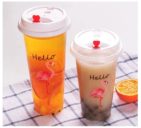 透明奶茶杯一次性饮料杯子塑料冷饮杯90口径果汁杯子批发定制logo-阿里巴巴