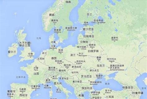 欧洲地形地貌图 - 世界地理地图 - 地理教师网