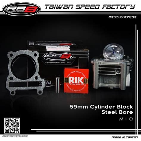 RS8 59mm Bore/Block Kit for Mio Sporty / Soulty COMPLETE SET ORIGINAL ...