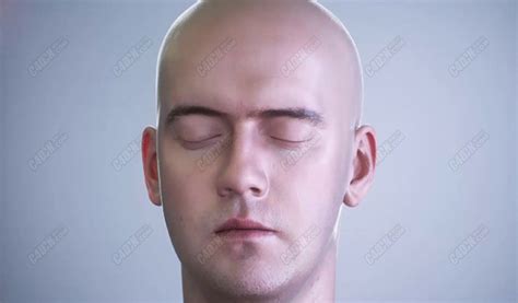 C4D写实男人头部皮肤材质着色器渲染教程(Octane Render)-C4D教程-菜鸟C4D
