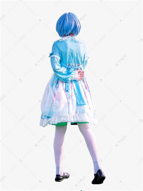 蓝裙子非主流头像