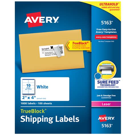 Universal Inkjet Avery 5163 Labels Compatibles (Also for Avery 5163 ...
