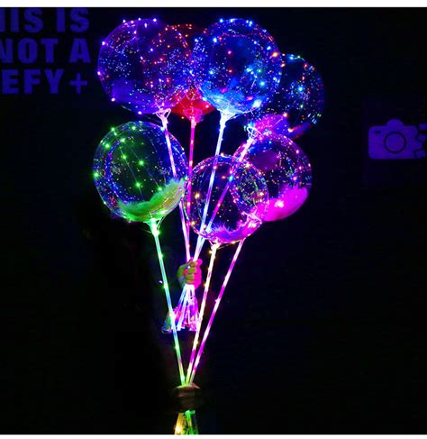 20寸发光LED氦气球球 广场地推夜市透明闪光灯波波球 网红气球 ...