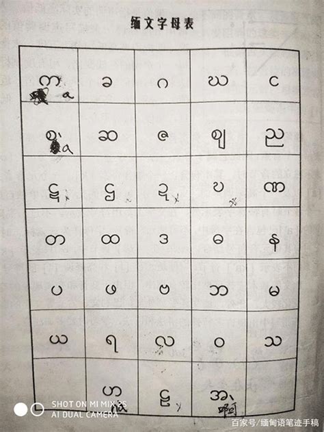 缅语字母表读音