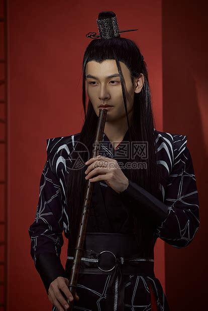 吹箫图图片