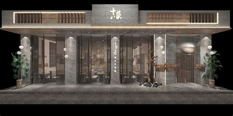 创意餐饮店门头设计|空间|展示设计 |蓝色的榴莲 - 原创作品 - 站酷 (ZCOOL)