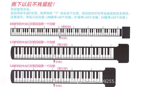 电子琴61键盘键位图,电子琴键盘示意图61键,61键电子琴贴详细贴图_大山谷图库